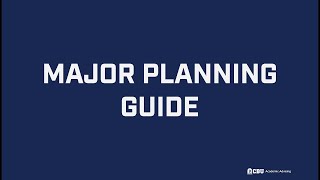 Major Planning Guide