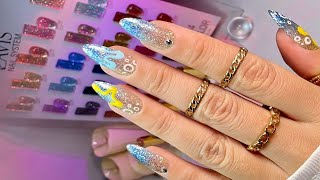 Astonishing Ombre Flashy Nail Art with LAVIS Glitter Collection - Nail Design Tutorial