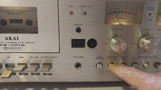 Vintage Akai CS-707D Cassette Tape Deck Demo