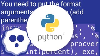 Python TypeError: not enough arguments for format string