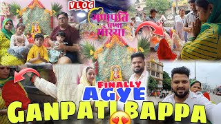 Finally Ganpati bappa aagye humare ghar bhi😍|| manish naagar vlogs