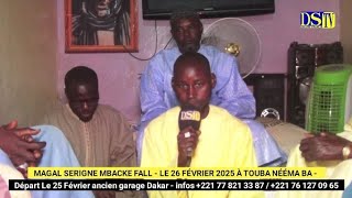 APPELLE - MAGAL TOUBA NÉMA BA FATTALIKOU SERIGNE MBACKE FALL - LE 26 FÉVRIER 2025