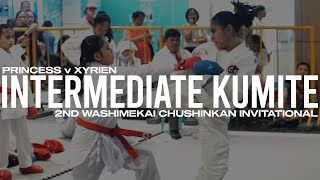 Princess vs Xyrien - 12-13 Girls Intermediate Kumite - 2nd Washimekai Chushinkan Invitational