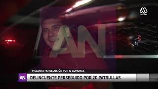 Veinte patrullas y un helicóptero participaron en violenta persecución en Santiago