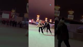 Kamila with friend on the rink 2022 1231