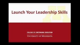 Webinar: Launch Your Leadership Skills
