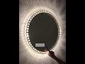 evelyn round mirror with led light from elegant lighting