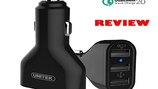 UNITEK Quick Charge 2.0 42W 3 Port USB Car Charger Review