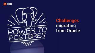 Replacing Oracle with EDB Postgres