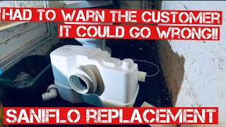 SANIFLO REPLACEMENT- How to fit a MACERATOR. Plumbing how to Uk