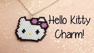 DIY Hello Kitty Seed Bead Brick Stitch Charm How To! ¦ The Corner of Craft