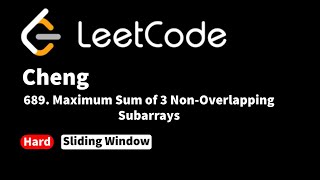 LeetCode 689. Maximum Sum of 3 Non-Overlapping Subarrays