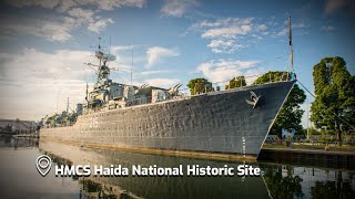 Leadership of HMCS Harry DeWolf take a TOUR of HMCS Haida National Historic Site, Parks Canada!