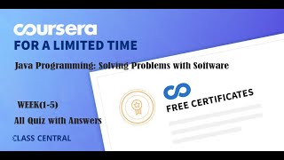 Java Programming: Solving Problems with Software, week(1-4) All Quiz with Answers.