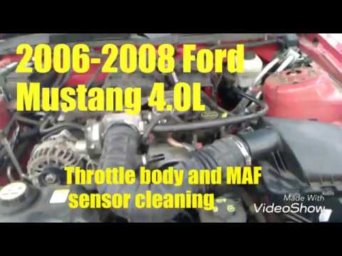2006 to 2008 Ford Mustang throttle body & MAF sensor cleaning 2006 to 2008 Ford Mustang throttle body & MAF sensor cleaning