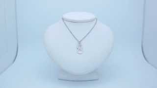 14K White Gold Number Eight, #8 Pendant - AZ9521WGDZ