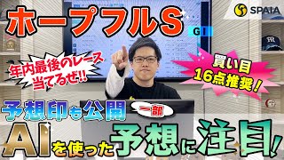 【ホープフルステークス2023 最終予想】AI予想家は良血馬2頭を高評価、買い目は16点推奨！　AIを使い的中を狙う（SPAIA編）