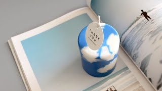 صنع شمعة الغيوم في المنزل                  Making a cloud candle at home 🏡 @MervatBayomi