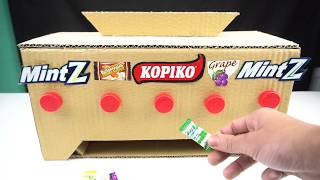 Homemade Multi Candy Vending Machine out of Cardboard