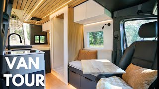 VAN TOUR | TWO BEDS with FULL Shower! Luxury 4x4 Van Conversion