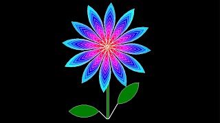 Unveiling Nature's Beauty: Captivating Flower Drawing with Python Turtle #flowerart #pythonturtle