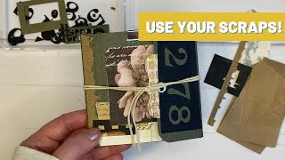 Use Your Scraps & Supplies / Mini Folio Flip-book / Ephemera Holder  - Liz The Paper Project