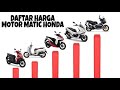 DAFTAR HARGA MOTOR MATIC HONDA DARI TERMURAH HINGGA TERMAHAL