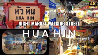 [4K 🇹🇭] Hua Hin Walking Street Night Market | Prachuap Khiri Khan Thailand Best Places To Visit 2024