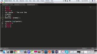 JavaScript ES6 : Variable Substitution