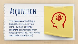Unpacking terms: Acquisition