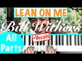 How to play LEAN ON ME - Bill Withers Piano Tutorial Chords Accompaniment