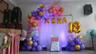 09.29.24 Balloon Garland Set Up for Xena's 18th Birthday