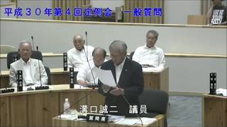 平成30年6月15日　溝口 誠二 議員　一般質問