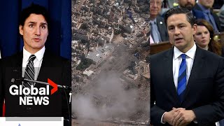Israel-Hamas: Poilievre accuses Trudeau of amplifying Gaza hospital blast "disinformation"