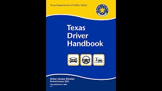 Texas Driver Handbook - Audio - 2022