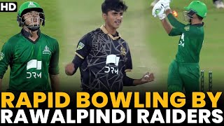 Rapid Bowling By Rawalpindi Raiders | Hyderabad Hunters vs Rawalpindi Raiders | Match 8 | PJL | MV2L