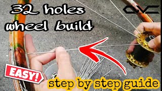 How To Lace A 32 Holes Rim And Hub Easy Step By Step Guide / Paano Magbuo Ng Wheel Set