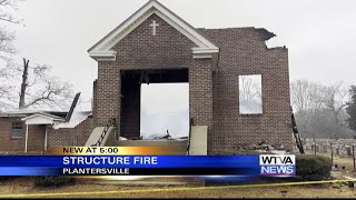 A Sunday morning fire destroys Plantersville church