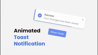 Animated Toast Notification with Progress Bar in HTML CSS & JavaScript