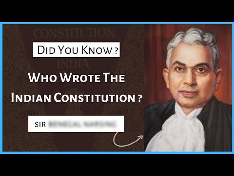 Who wrote the first draft of the Constitution of India?