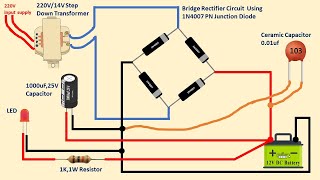 A Simple Battery Charger Circuit Diagram for 12V Battery
