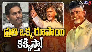 ప్రతి ఒక్క రూపాయి కక్కిస్తా!  | Chandrababu Naidu Fires on YSRCP | CM Jagan | AP News | TV5 News