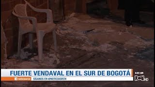 Al menos 70 viviendas afectadas por vendaval en el sur de Bogotá