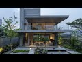 breathtaking modern two story concrete house design with a gorgeous courtyard – a full home tour