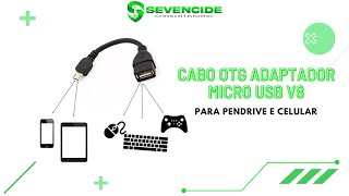 CABO OTG ADAPTADOR MICRO USB V8 PARA PENDRIVE E CELULAR