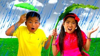 Lluvia Lluvia Vete Ya – Canciones Infantiles| Emma & Jannie Sing-Along Nursery Rhymes | Musica Niños