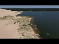 silver lake and dunes michigan 4k drone video