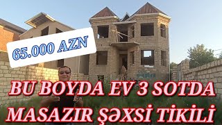 BÖYÜK YARIM TİKİLİ EV MASAZIRDA 3 SOTDA KUPÇALI 65.000 ☎️070 858 31 44