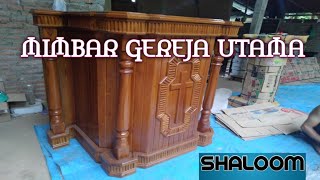 Mimbar Gereja Utama Kayu Jati