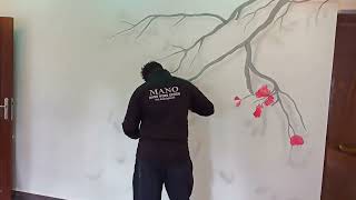 3D wall Painting Ideas/Wall designing #manohandworkdesigning